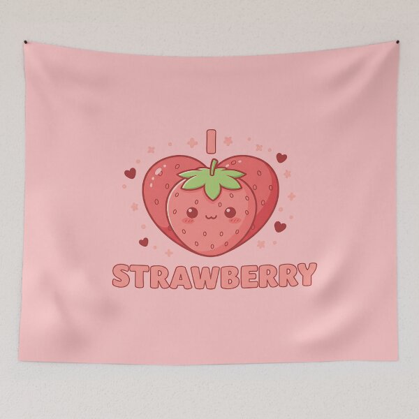 Artikelvorschau, Kawaii, ich liebe Erdbeere entworfen und verkauft von Itsheartshop.