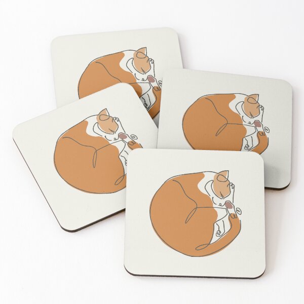 Item preview, Minimal Line Cat Sleep designed and sold by Huebucket.