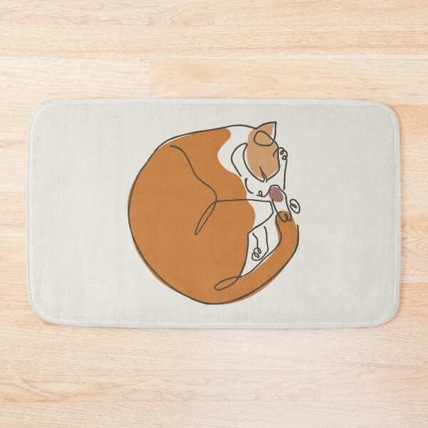 Item preview, Minimal Line Cat Sleep designed and sold by Huebucket.