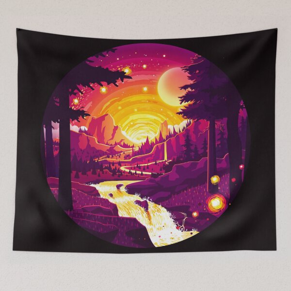 Item preview, Cosmic Waterfall Valley designed and sold by Andrey Prokopenko.
