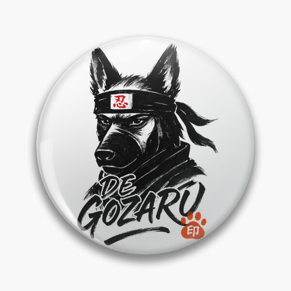 Item preview, Sumi-e Ninja German Shepherd | Japanese Ink Brush Wolfdog | Type B designed and sold by koyuki-works.