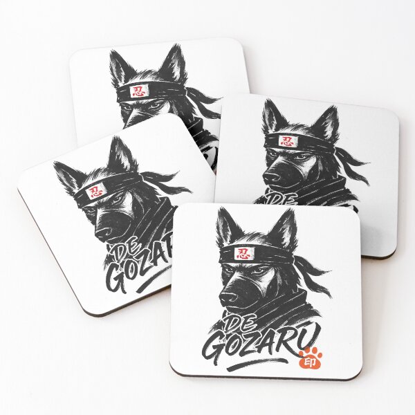 Item preview, Sumi-e Ninja German Shepherd | Japanese Ink Brush Wolfdog | Type B designed and sold by koyuki-works.
