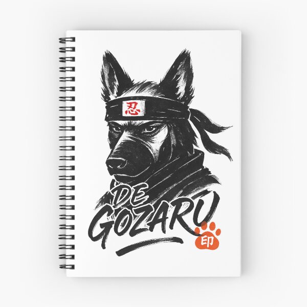 Item preview, Sumi-e Ninja German Shepherd | Japanese Ink Brush Wolfdog | Type B designed and sold by koyuki-works.