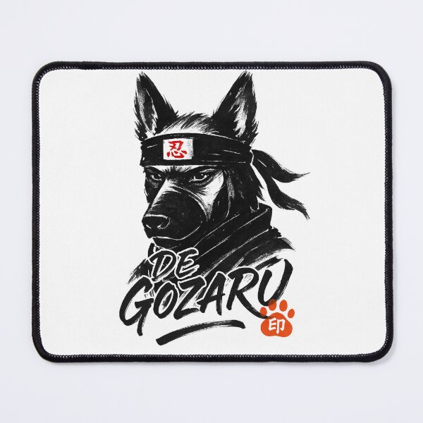 Item preview, Sumi-e Ninja German Shepherd | Japanese Ink Brush Wolfdog | Type B designed and sold by koyuki-works.