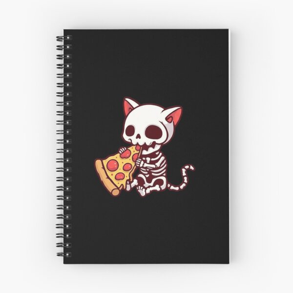 Item preview, Funny Chibi Skeleton Cat Eating Pizza | Cute Kawaii Red Pizza Lover Design designed and sold by ColorSplash123.
