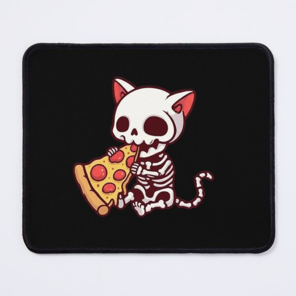 Item preview, Funny Chibi Skeleton Cat Eating Pizza | Cute Kawaii Red Pizza Lover Design designed and sold by ColorSplash123.