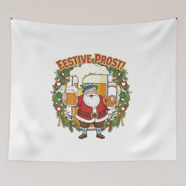 Item preview, Santa Beer Oktoberfest Christmas Shirt – Funny Festive Prost Design, Holiday Drinking Tee, Bavarian Party Gift designed and sold by Infinirish.