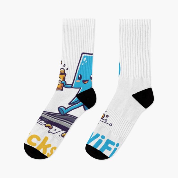 Item preview, Running on Snacks and WiFi Logo designed and sold by Silent Watch Threads..