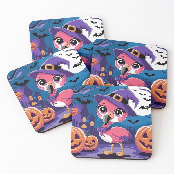 Item preview, Haunted Flamingo Halloween Cartoon designed and sold by NeatThingLover.