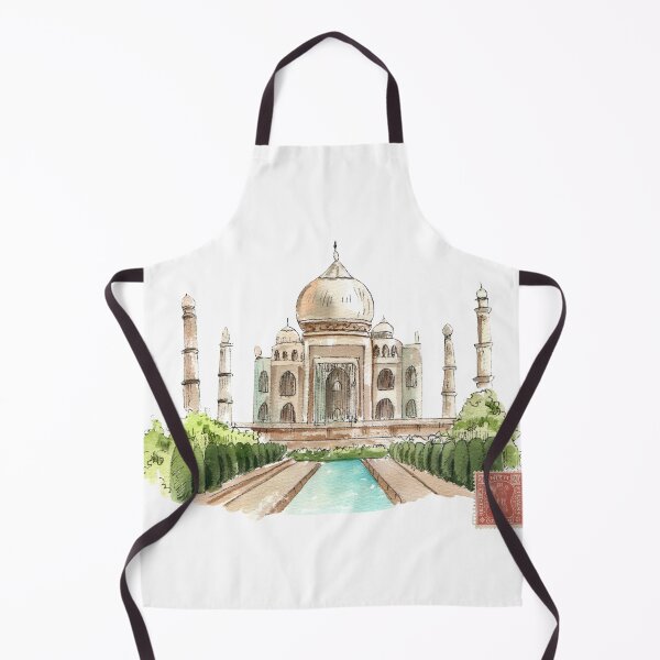 Item preview, Taj Mahal Watercolor Art Print Iconic Indian Decor designed and sold by QuantumDotIndia.