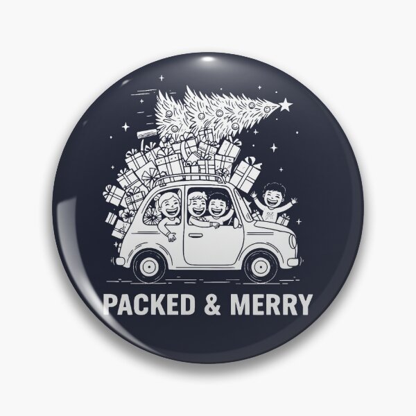 Item preview, Family Driving a Small Car with Christmas Tree and Presents designed and sold by SplashTastic.
