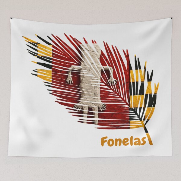 Item preview, Abstract Flag of Fonelas – Feather Shape Design designed and sold by ArteJorge48.