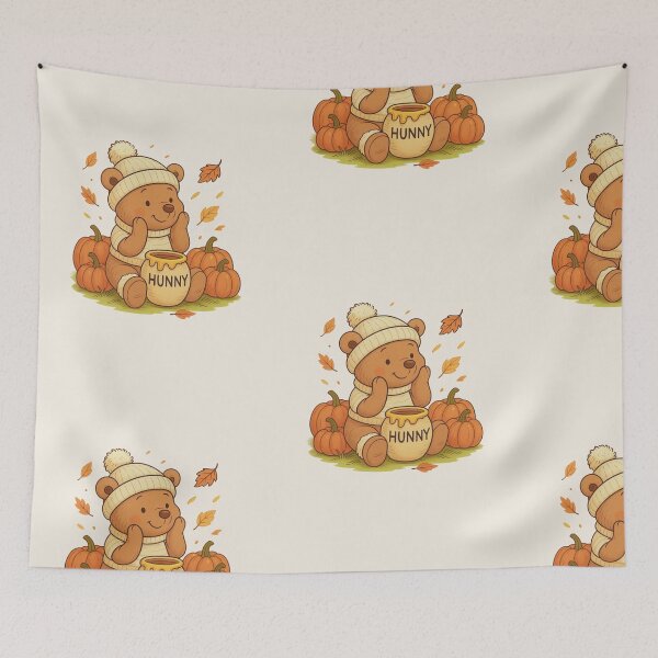 Item preview, Cozy Bear With Hunny Design - Seasonal Fall Design designed and sold by ItsSimplyHer.