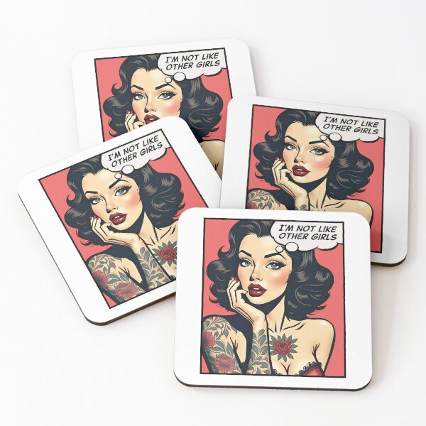 Item preview, I'm not like other girls, pop art girl designed and sold by PaulSDesign.