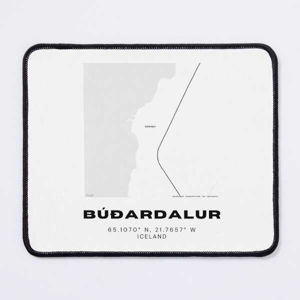 Item preview, Búðardalur Iceland Minimalist Map Poster designed and sold by RM-Journey.