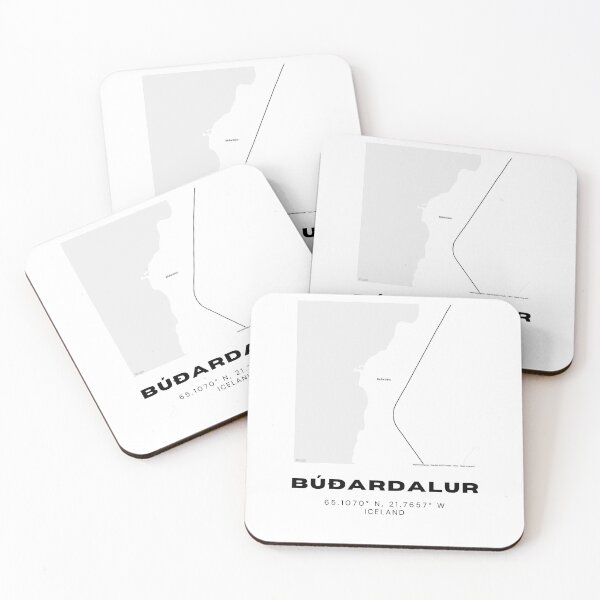 Item preview, Búðardalur Iceland Minimalist Map Poster designed and sold by RM-Journey.