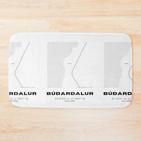 Item preview, Búðardalur Iceland Minimalist Map Poster designed and sold by RM-Journey.