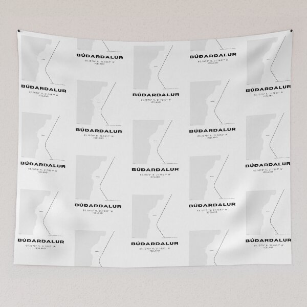 Item preview, Búðardalur Iceland Minimalist Map Poster designed and sold by RM-Journey.
