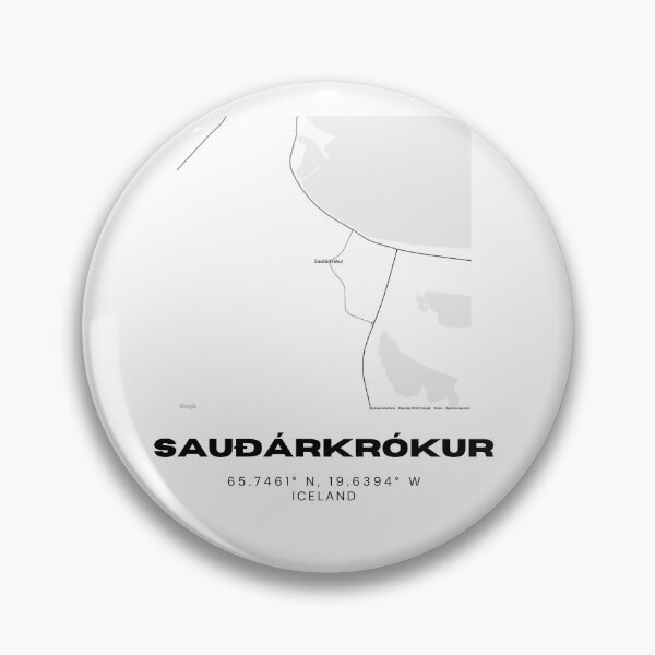 Item preview, Sauðárkrókur Iceland Minimalist Map Print designed and sold by RM-Journey.