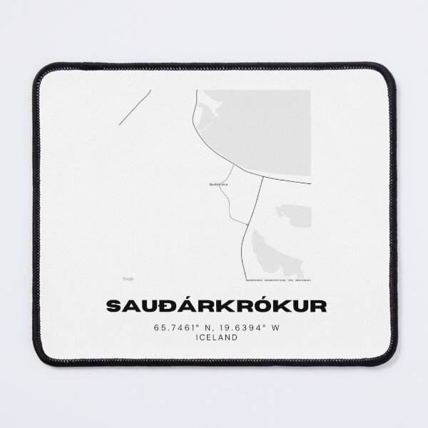 Item preview, Sauðárkrókur Iceland Minimalist Map Print designed and sold by RM-Journey.