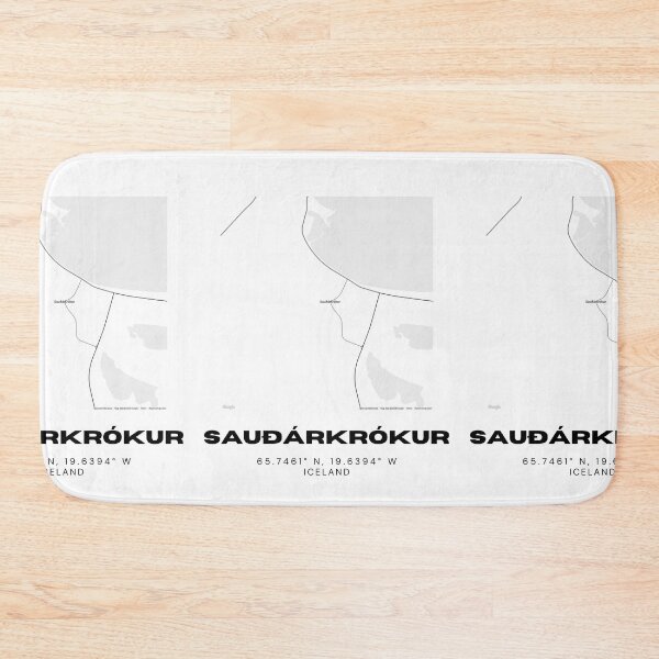 Item preview, Sauðárkrókur Iceland Minimalist Map Print designed and sold by RM-Journey.