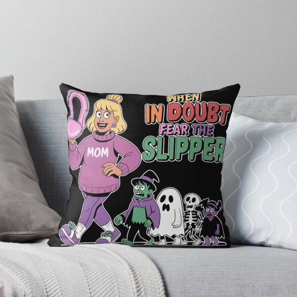Item preview, Funny Mom Halloween Shirt – When in Doubt Fear the Slipper Cartoon designed and sold by Turiva.