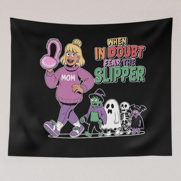 Item preview, Funny Mom Halloween Shirt – When in Doubt Fear the Slipper Cartoon designed and sold by Turiva.
