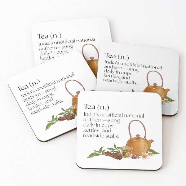 Item preview, Aesthetic Modern Indian Tea Quote Tea Lover Art designed and sold by QuantumDotIndia.