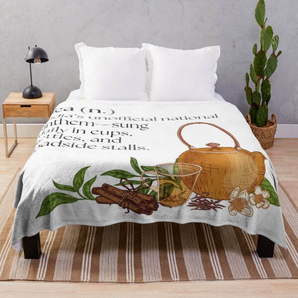 Item preview, Aesthetic Modern Indian Tea Quote Tea Lover Art designed and sold by QuantumDotIndia.