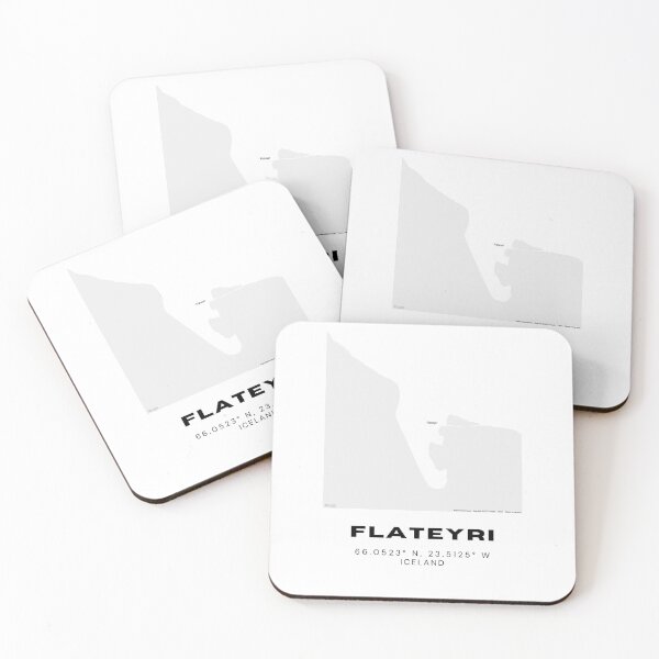 Item preview, Flateyri Iceland Minimalist Map Print designed and sold by RM-Journey.