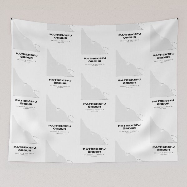 Item preview, Patreksfjörður Iceland Minimalist Map Artwork designed and sold by RM-Journey.