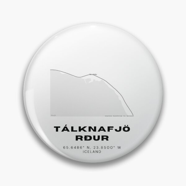 Artikelvorschau, Tálknafjörður Island Minimalistischer Kartendruck entworfen und verkauft von RM-Journey.