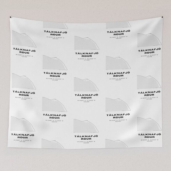 Item preview, Tálknafjörður Iceland Minimalist Map Print designed and sold by RM-Journey.