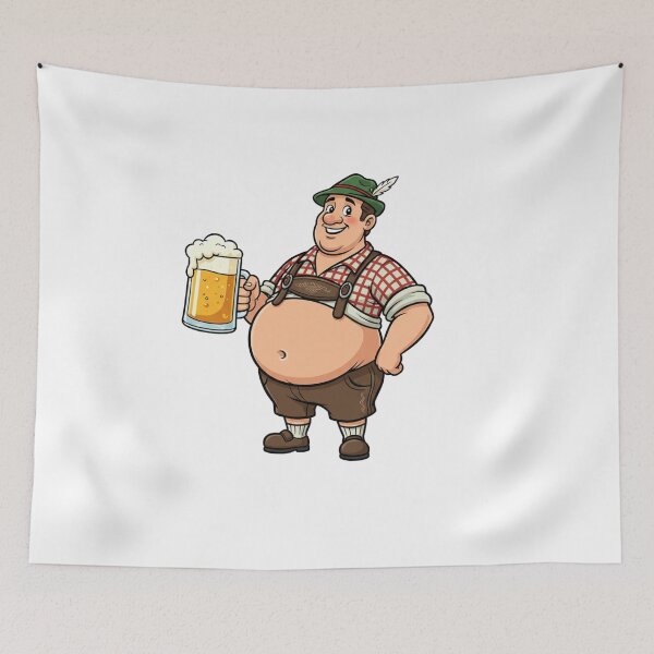 Item preview, Oktoberfest Man Drinking Beer – Funny German Festival Design, Bavarian Beer Lover Gift, Oktoberfest Party Artwork designed and sold by Infinirish.