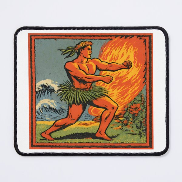 Item preview, Hawaiian Fire Dance Warrior – Vintage Island Art designed and sold by casualnature.
