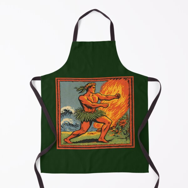 Item preview, Hawaiian Fire Dance Warrior – Vintage Island Art designed and sold by casualnature.