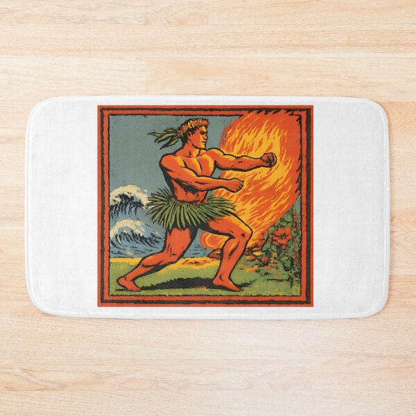 Item preview, Hawaiian Fire Dance Warrior – Vintage Island Art designed and sold by casualnature.