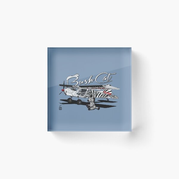 Item preview, Bush Cat "Zebra" with Mascot Aviation Illustration designed and sold by GeraldSmithArt.
