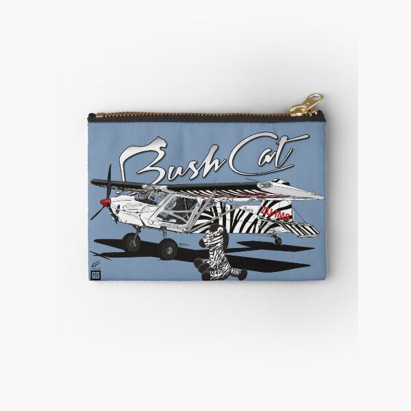 Item preview, Bush Cat "Zebra" with Mascot Aviation Illustration designed and sold by GeraldSmithArt.