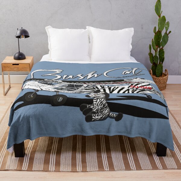 Item preview, Bush Cat "Zebra" with Mascot Aviation Illustration designed and sold by GeraldSmithArt.