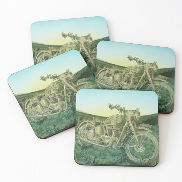Item preview, BSA Overgrown Motorbike Digital Art designed and sold by Oblivion Art.