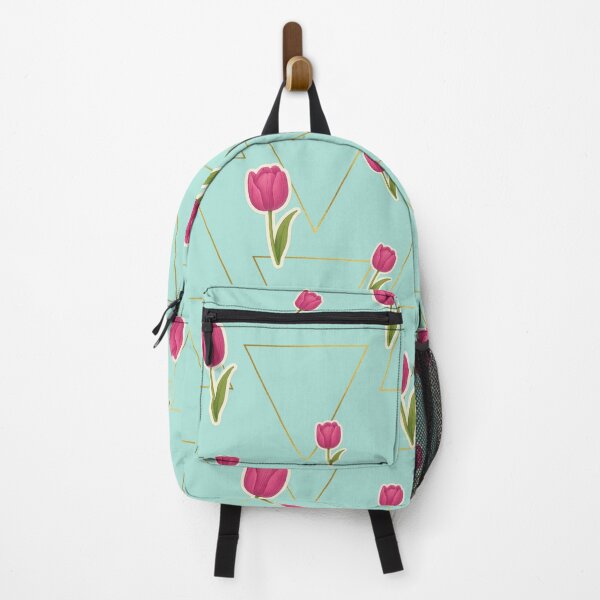 Item preview, Pink Tulip Pattern with Geometric Triangles designed and sold by imperiumpublicitario .