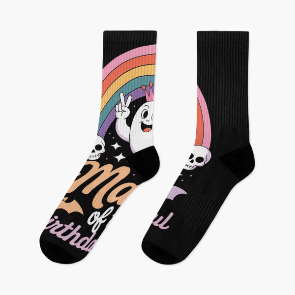 Aperçu de l'œuvre Anniversaire Arc-en-ciel Fantôme Halloween Anniversaire créée et vendue par DoorwayThreads.