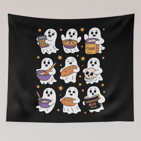 Item preview, Bread Halloween Cute Ghost Baking Baker designed and sold by DoorwayThreads.