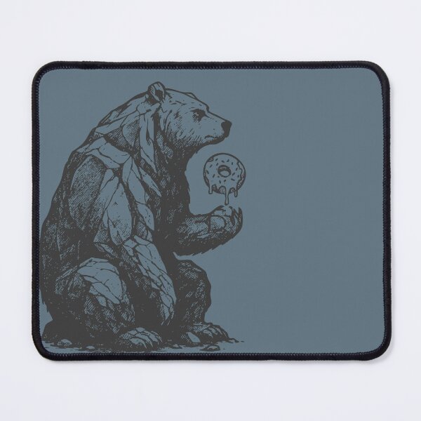 Item preview, Oso de piedra gruñón con una dona dulce designed and sold by SmilingAnny.