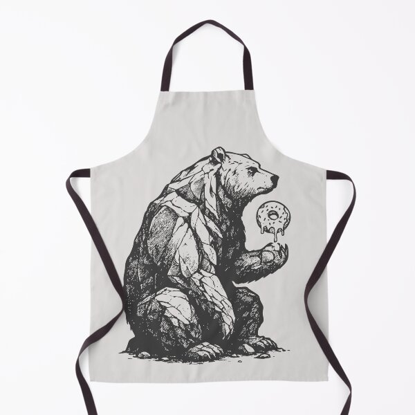 Item preview, Grumpy Stone Bear with a Sweet Donut designed and sold by SmilingAnny.