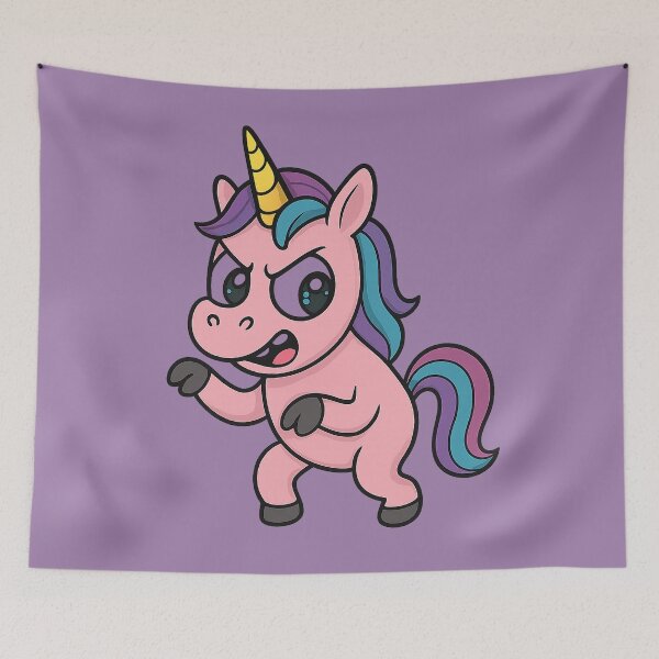 Item preview, Cartoon unicorn sneaking onto you designed and sold by AJTees99.