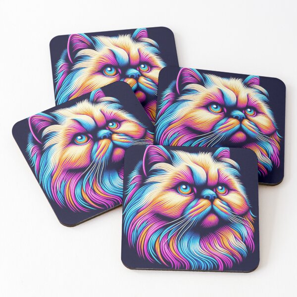 Item preview, Cute colorful himalayan cat  designed and sold by Dogandesighn.