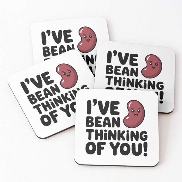 Item preview, I've Bean Thinking Of You! Cute Bean Pun designed and sold by PMCreative.