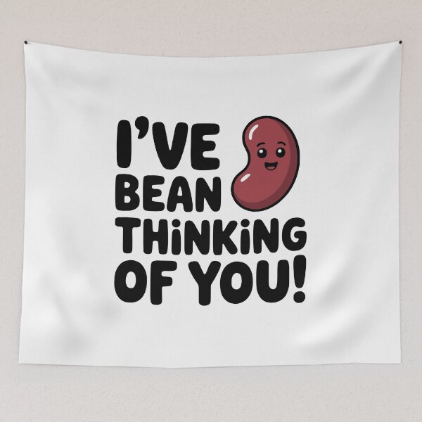 Item preview, I've Bean Thinking Of You! Cute Bean Pun designed and sold by PMCreative.